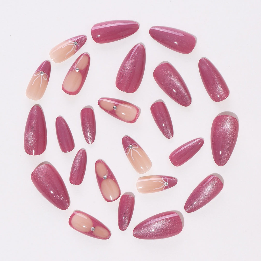 Elegant artificial nails with glitter accents Kalsten