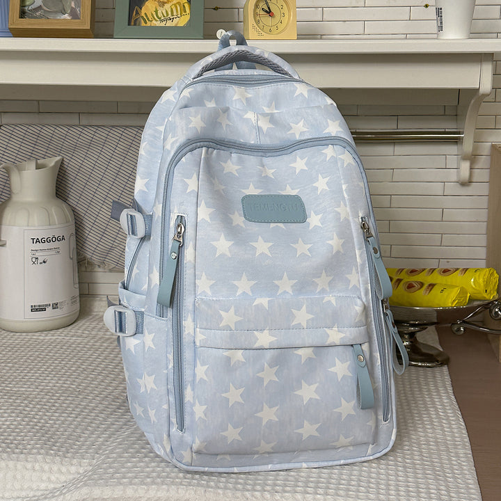 Trendy Star-Print School Backpack Kalsten