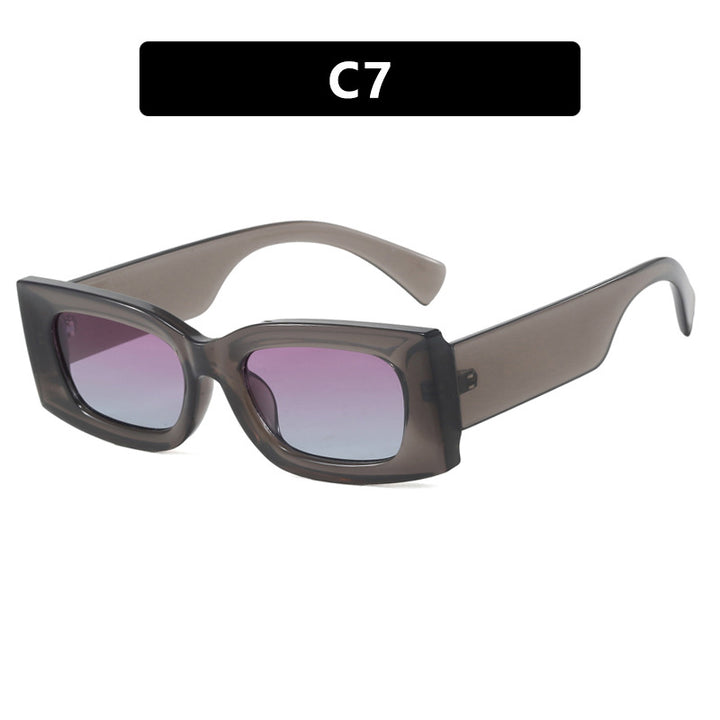 Women's fashionable square sunglasses with transparent frame and protective UV filter Kalsten