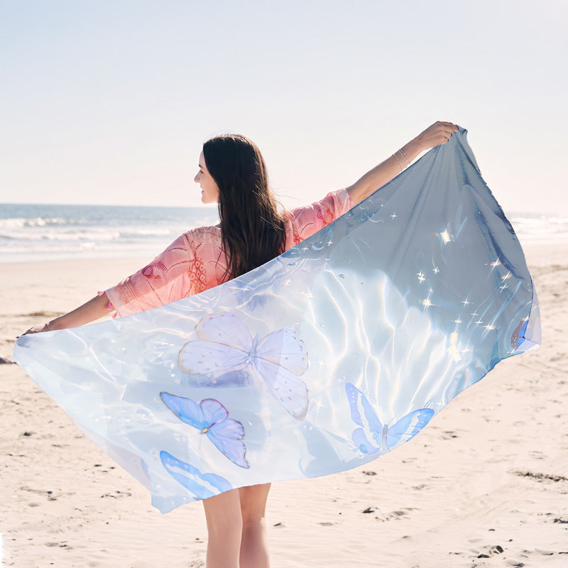 Beach towel in elegant jellyfish design Kalsten
