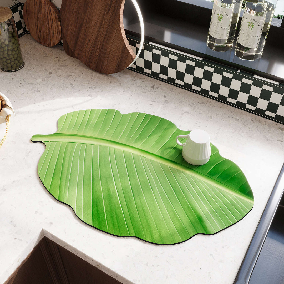 Leaf-Shaped Kitchen Mat