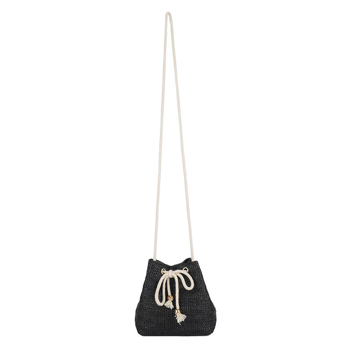 Bohemian-Inspired Woven Mini Drawstring Bag Kalsten