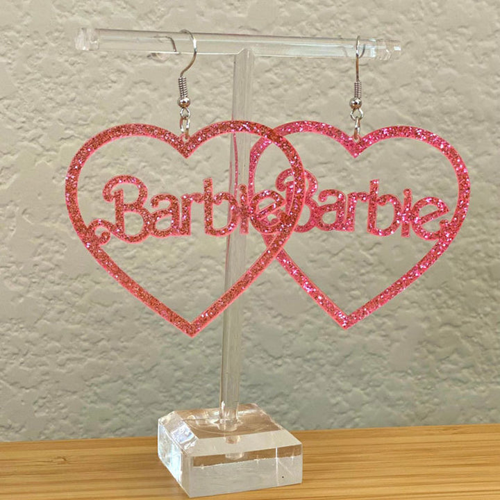 Heart-Shaped Glitter Earrings Kalsten