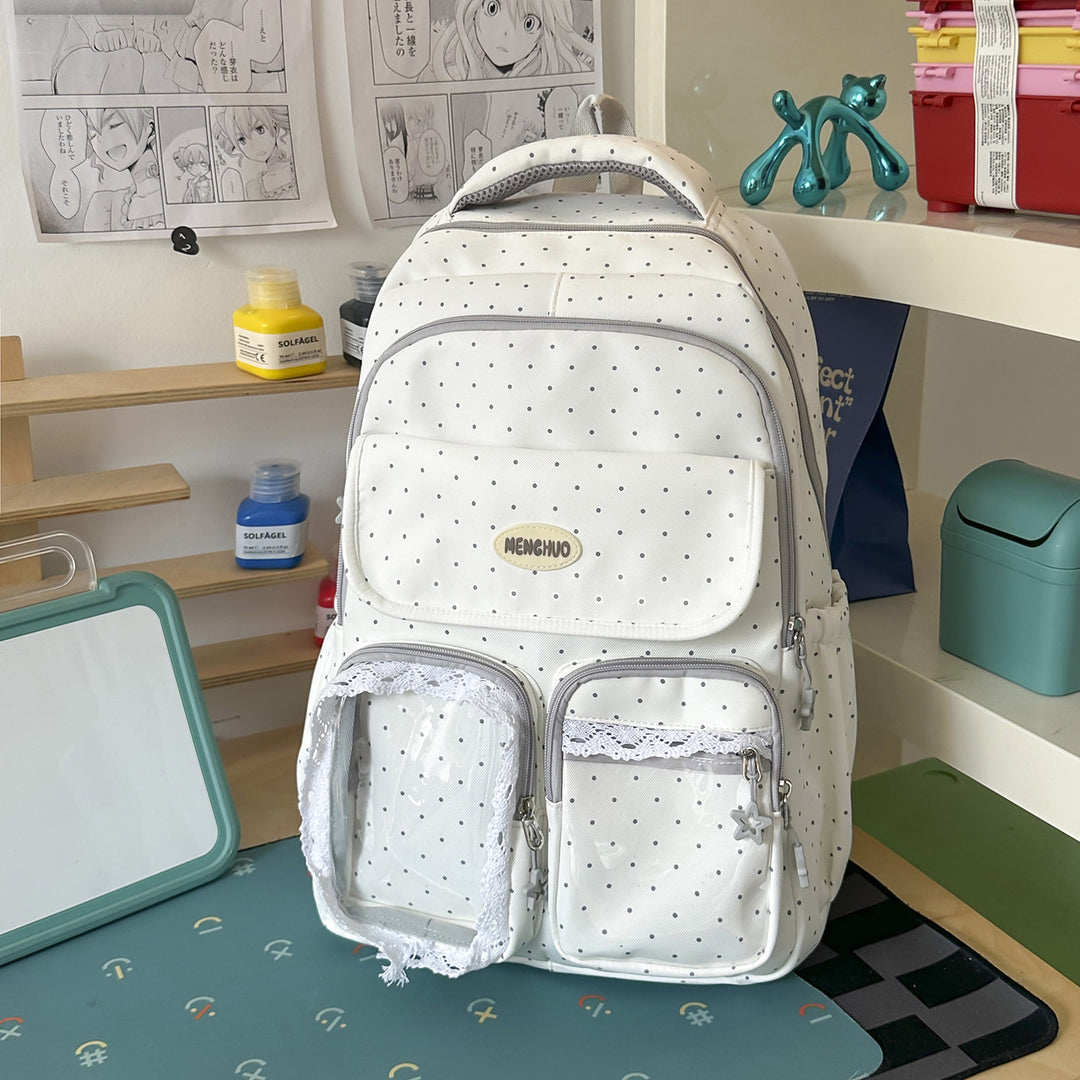 Cute Decorative Polka Dot School Backpack Kalsten