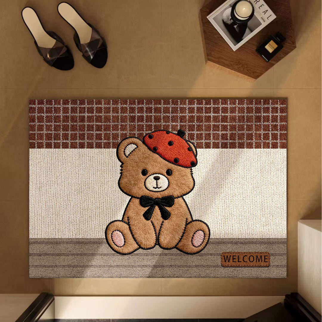 Whimsical Cat-Themed Entry Mat