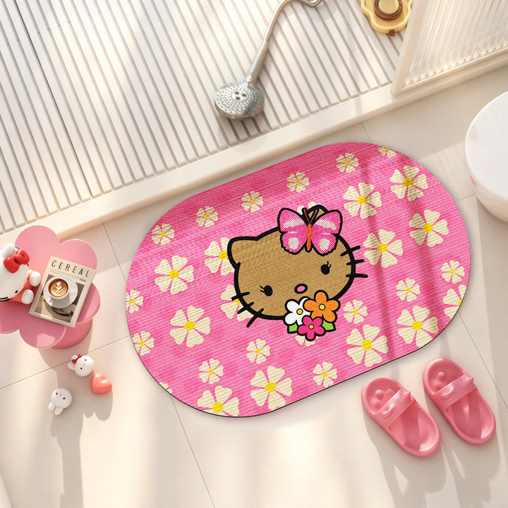 Cute Cartoon-Themed Plush Bath Mat