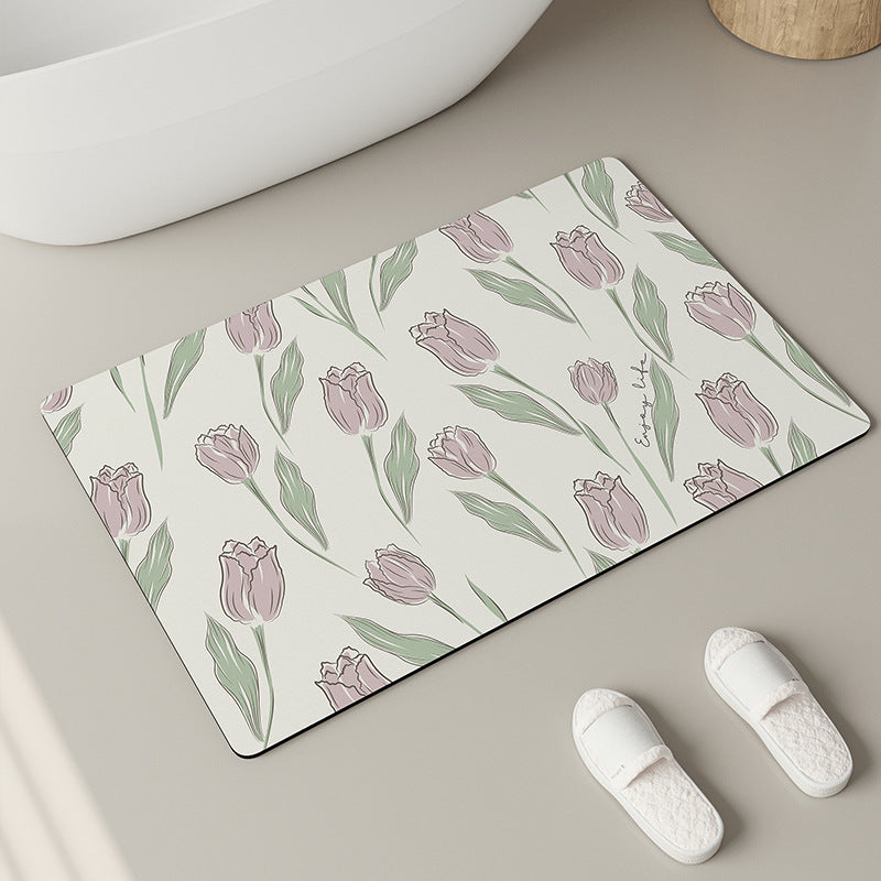 Floral Design Shower Mat Kalsten