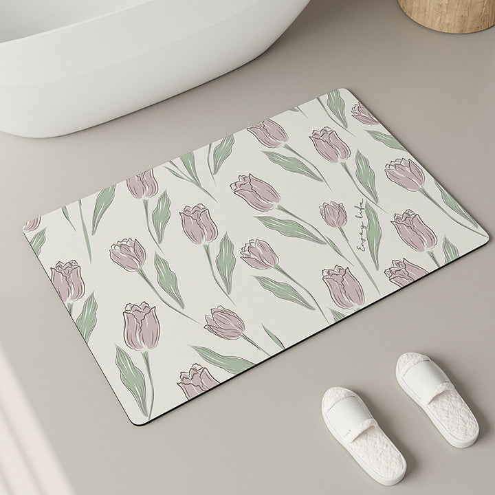 Floral Design Shower Mat Kalsten