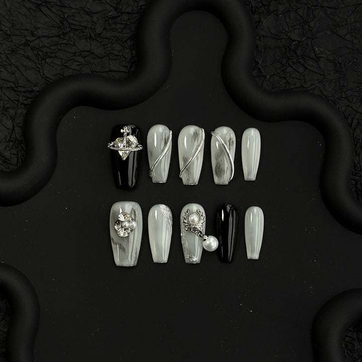 Artistic Satin Press-On Nail Set
