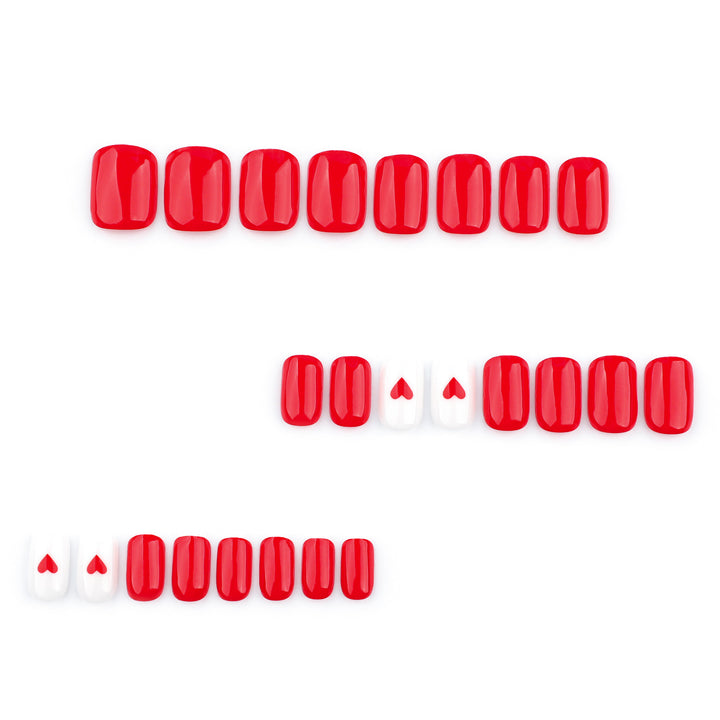 Heart-Embellished Premium Press-On Nail Set Kalsten