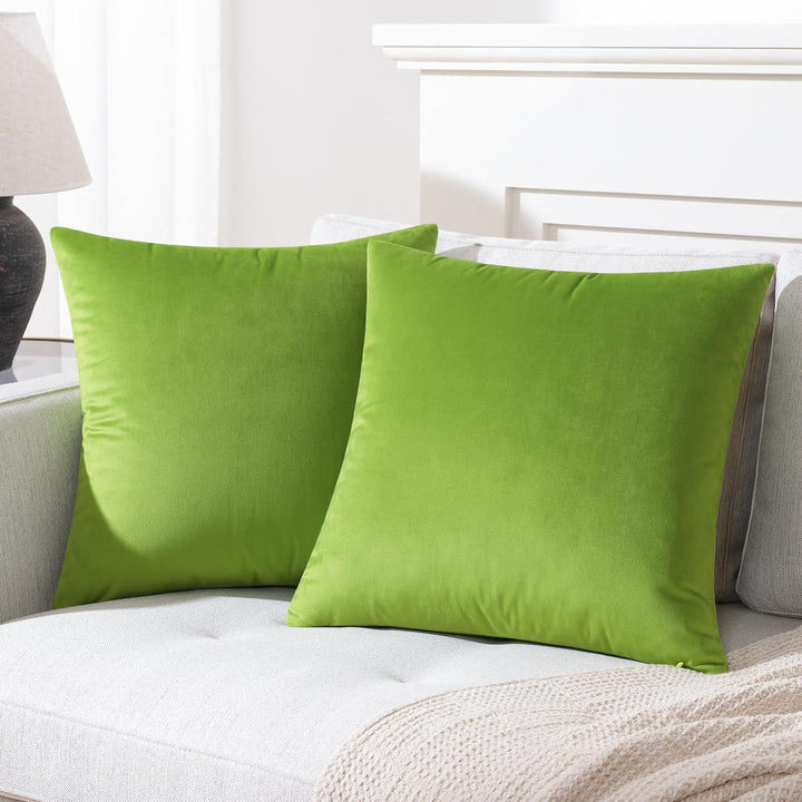 Plush Velvet Lumbar and Square Throw Pillow Covers