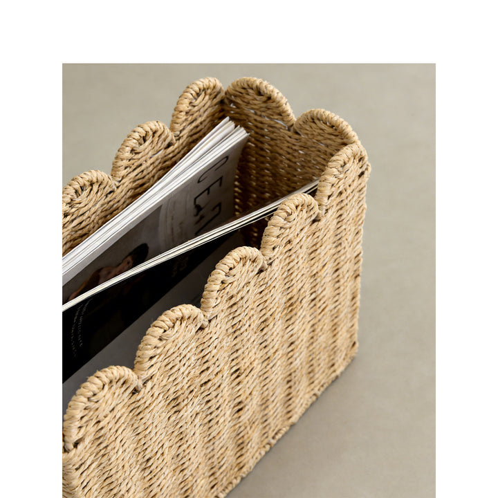Decorative storage basket with waved edge Kalsten