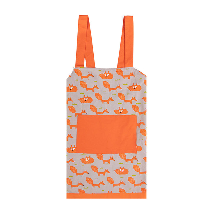 Kitchen apron with patch pocket and adjustable straps