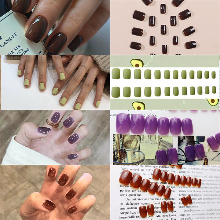 Glossy Press-On Nail Kit Kalsten