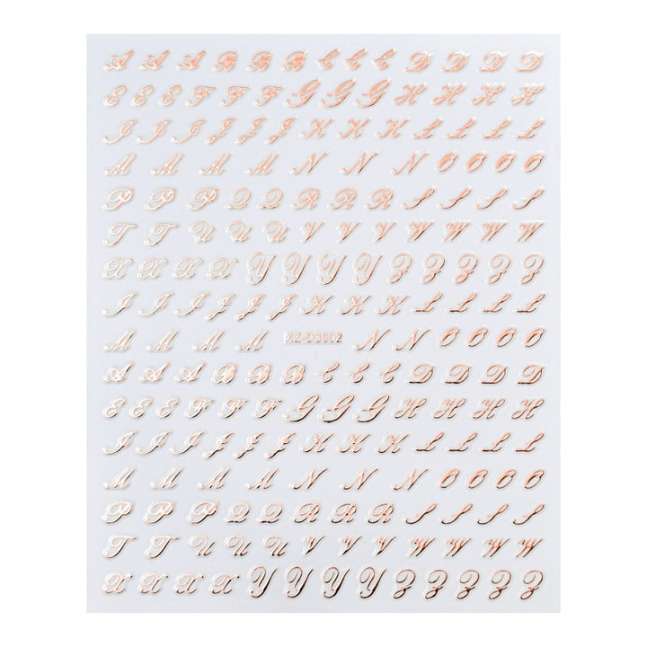 Decorative Alphabet Nail Art Stickers