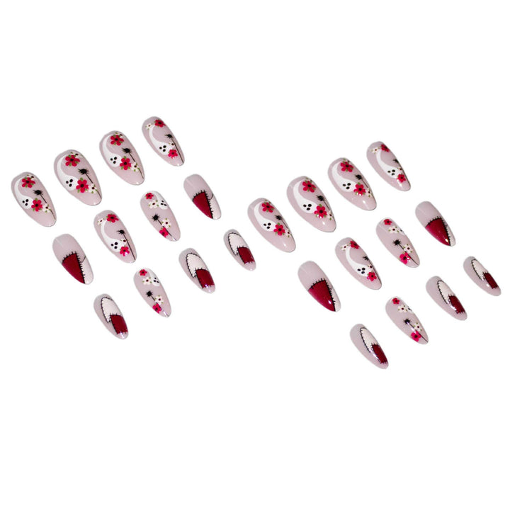 Creative Floral and Halloween-Themed Nail Art Kit