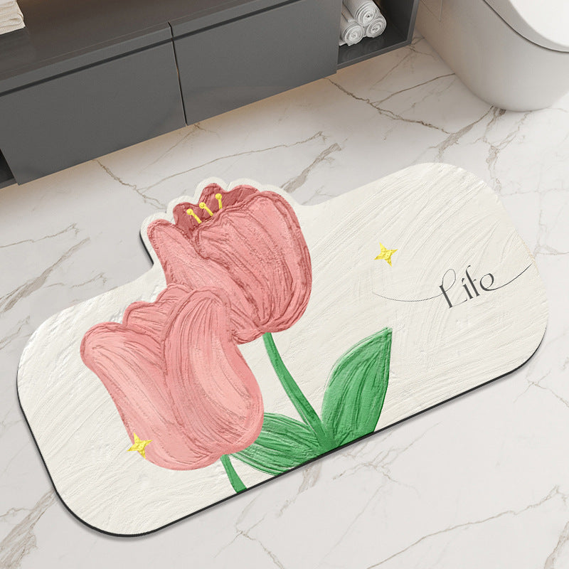 Floral-Themed Kitchen Runner Mat Kalsten