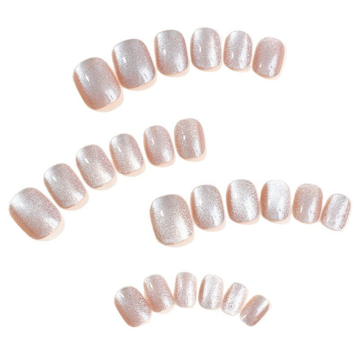 Glittery Short Square Press-On Nails Kalsten