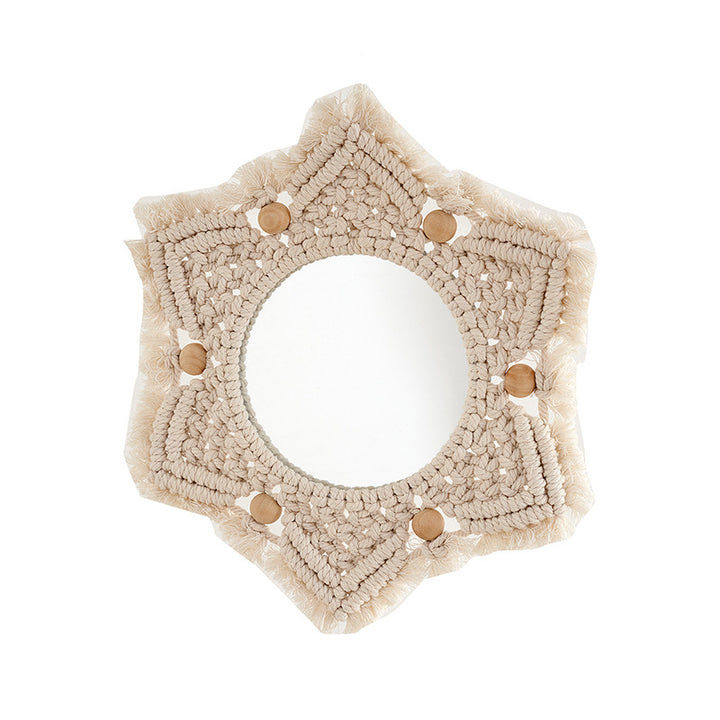 Macramé Decorative Star-Shaped Wall Mirror Kalsten