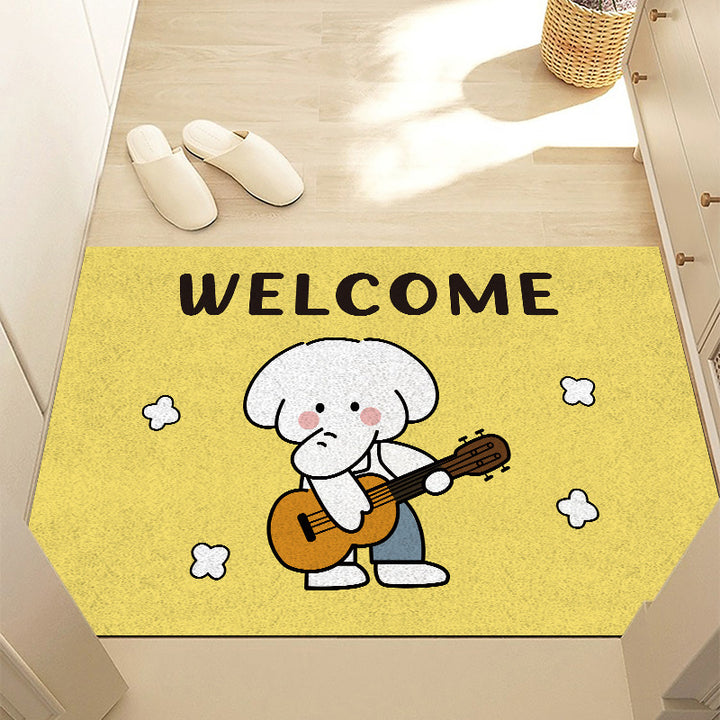 Cartoon-Themed Welcome Mat