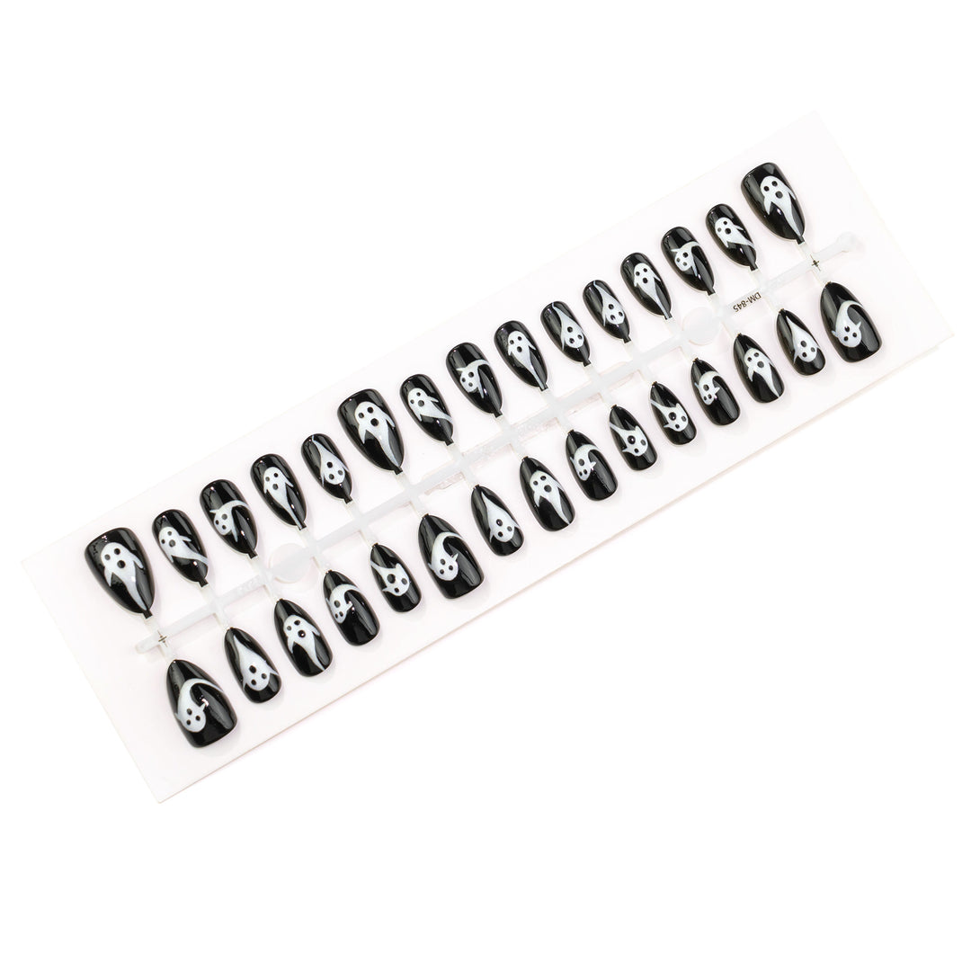 Ghost-Themed Press-On Nail Art Set Kalsten