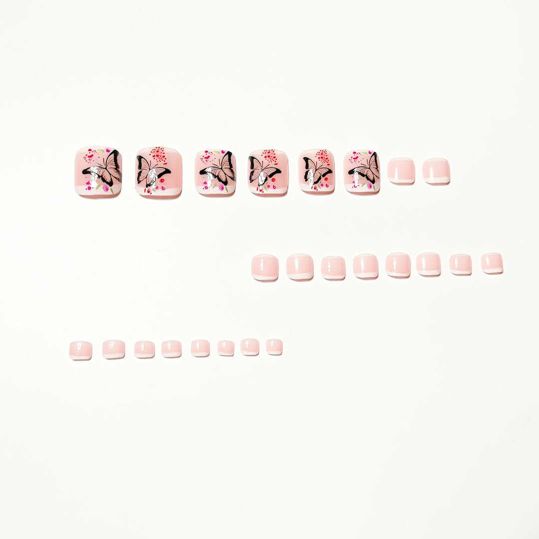 Floral Butterfly Design Nail Art Kalsten