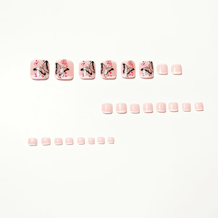 Floral Butterfly Design Nail Art Kalsten