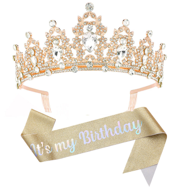 Women's black embellished tiara with elegant design Kalsten