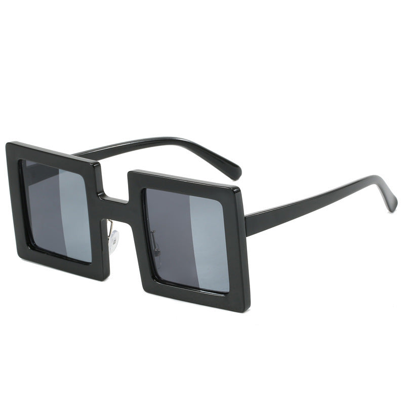 Women's fashionable square sunglasses with a unique, clear design Kalsten