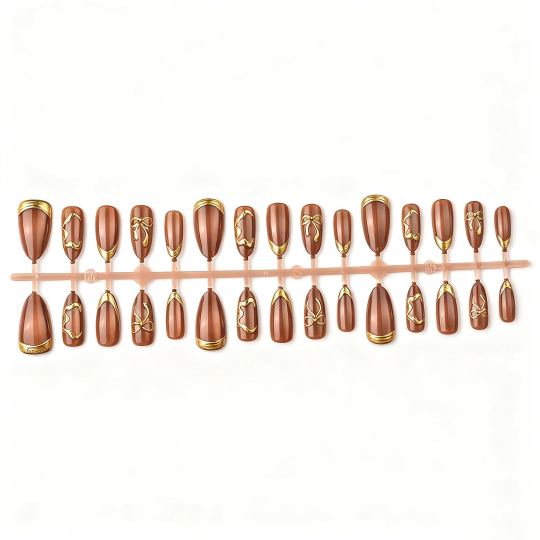 Decorative Metallic Accent Press-On Nail Set