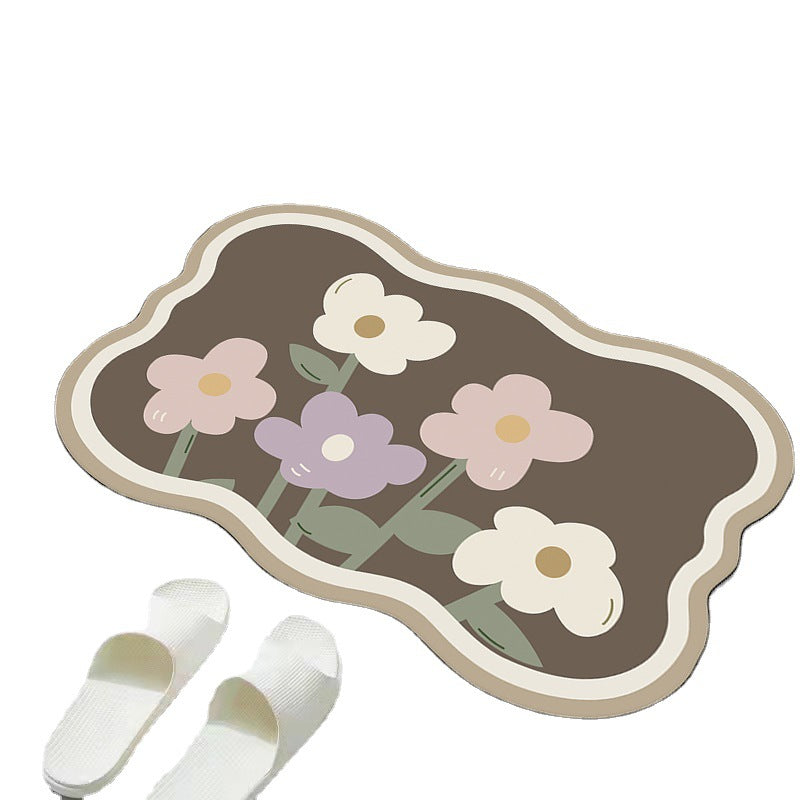Floral Decorative Bath Mat Kalsten
