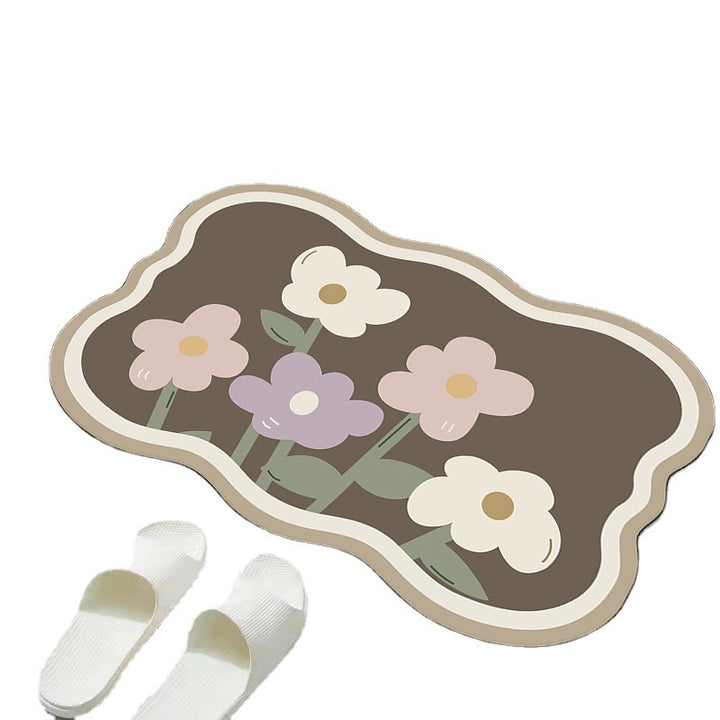 Floral Decorative Bath Mat Kalsten