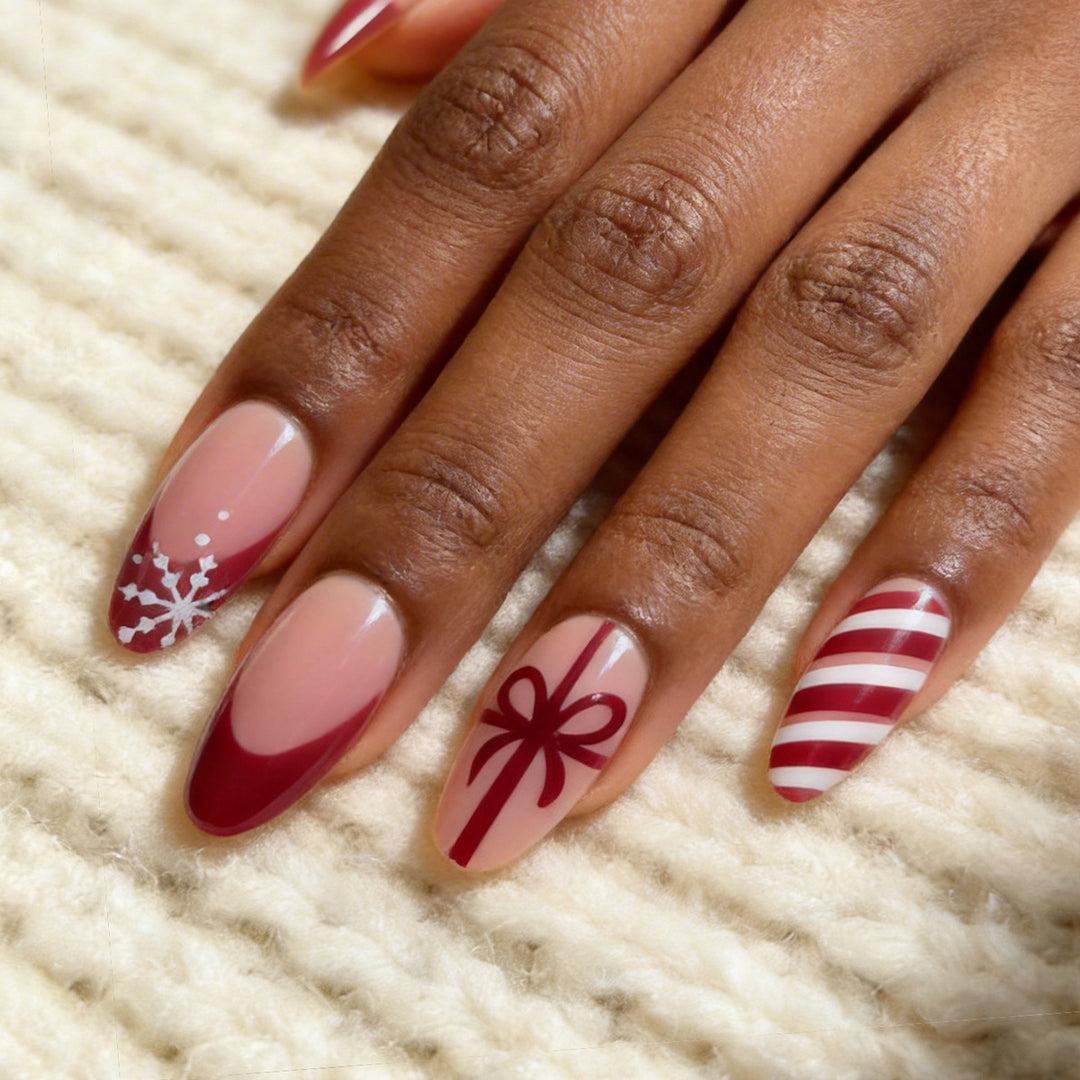 Festive Themed Stiletto Nail Art Extensions Kalsten