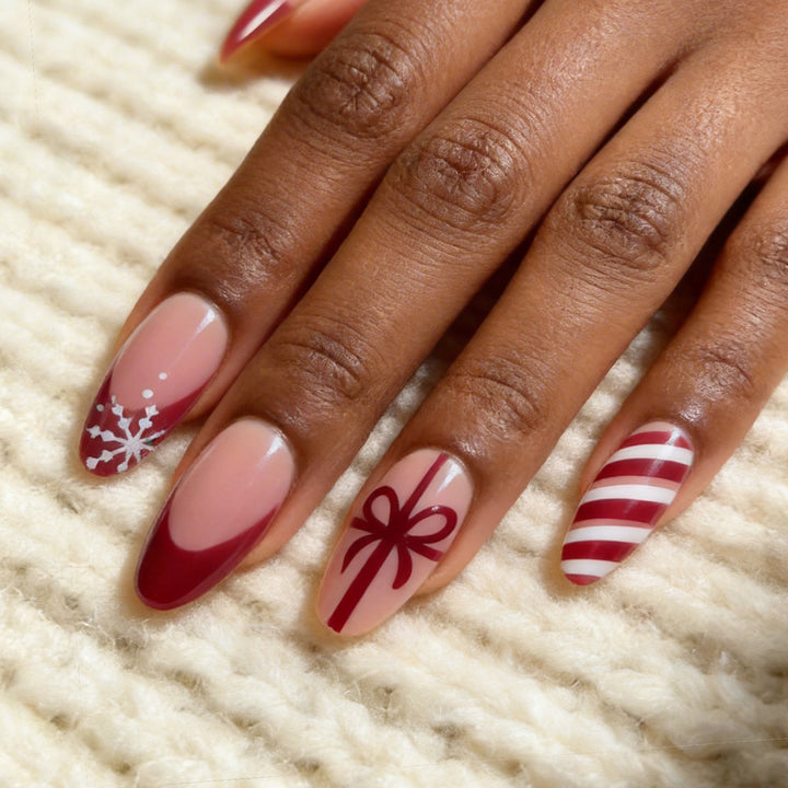 Festive Themed Stiletto Nail Art Extensions Kalsten