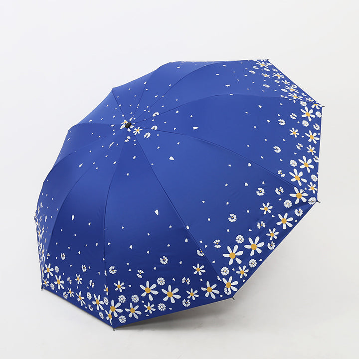 Ladies umbrella with floral design and reinforced frame Kalsten