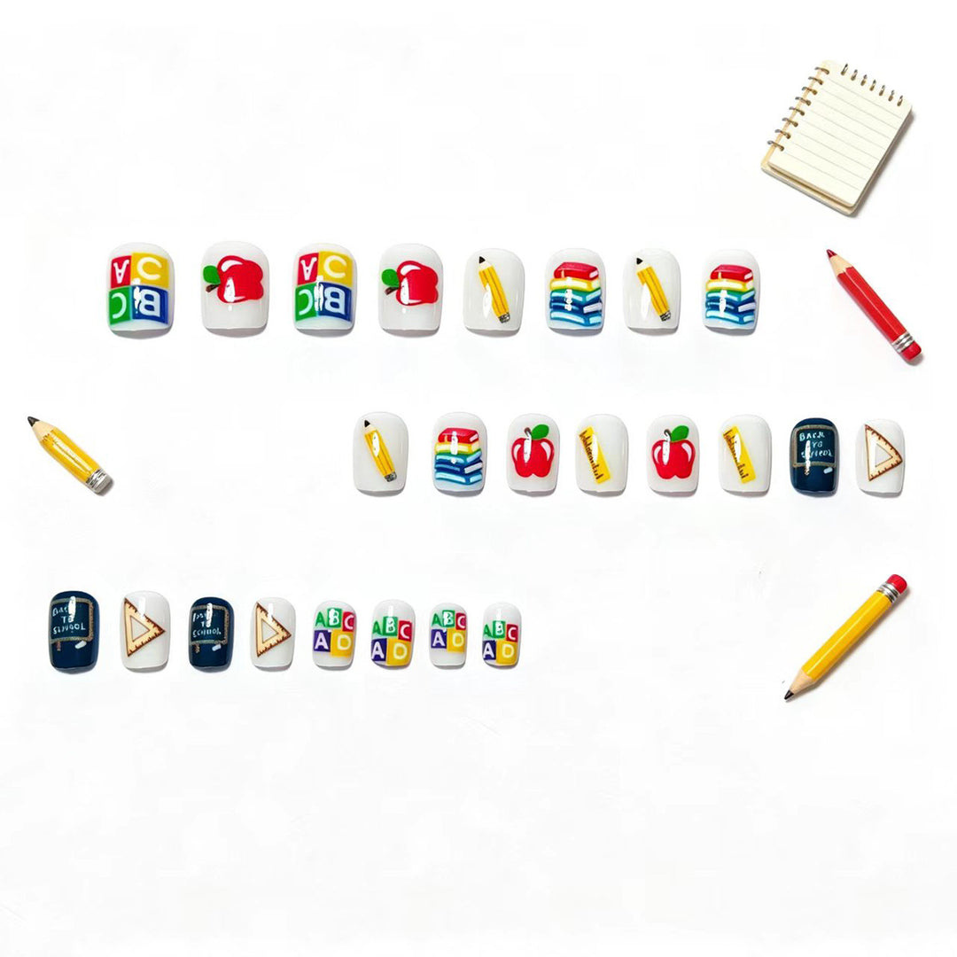 Creative School Motif Art Nails Kalsten