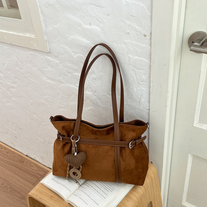 Versatile Suede Tote Bag