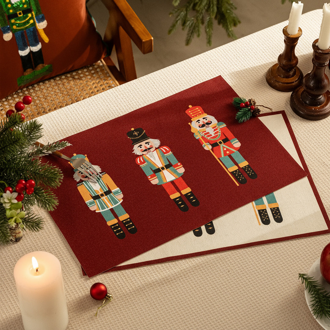 Decorative door mat with nutcracker motif and durable structure Kalsten