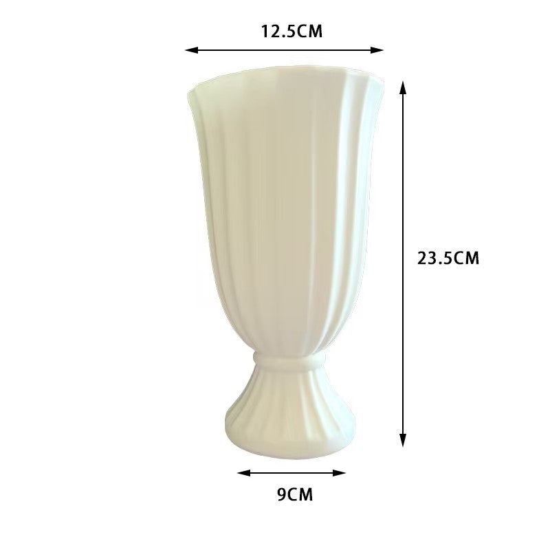 Decorative Ribbed Flower Vase Kalsten