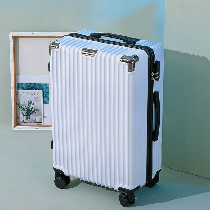 Hard shell suitcase with 360-degree wheel system and integrated safety feature Kalsten