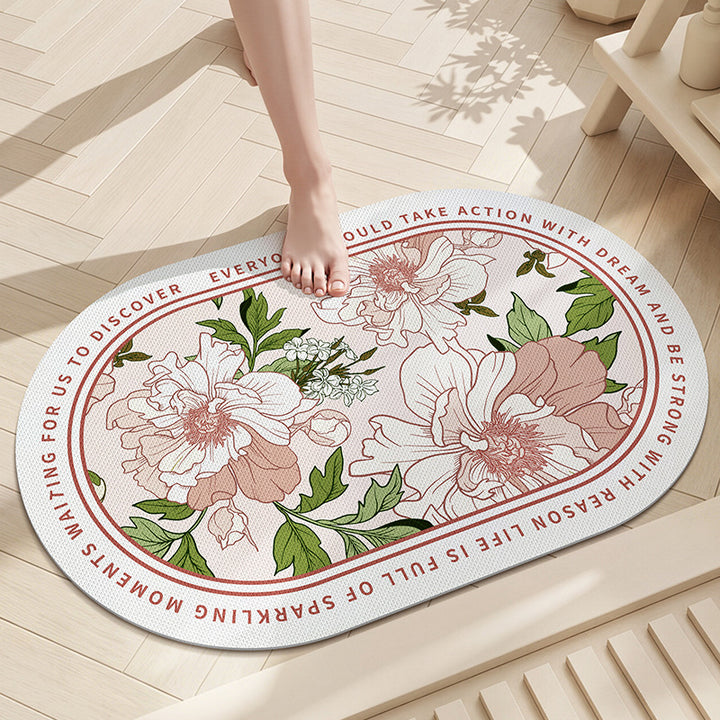 Floral Non-Slip Bath Mat Kalsten