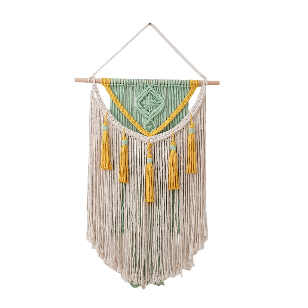 Macramé Wall Hanging Tapestry with Decorative Fringe Kalsten
