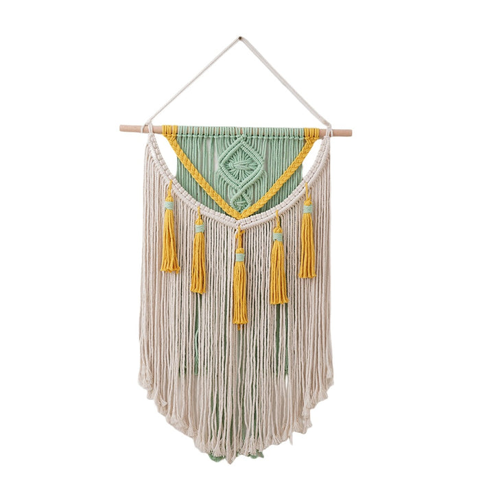 Macramé Wall Hanging Tapestry with Decorative Fringe Kalsten