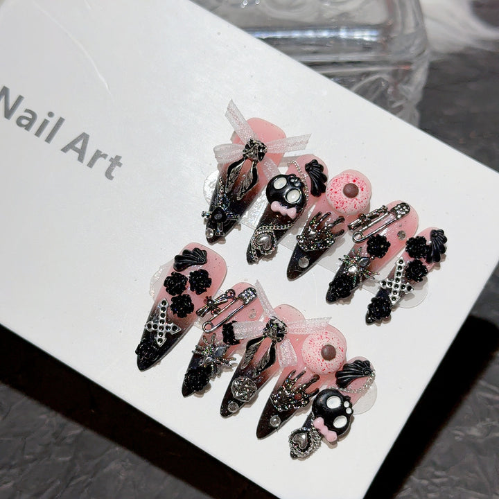 Gothic Themed Decorative Press-On Nail Art Set