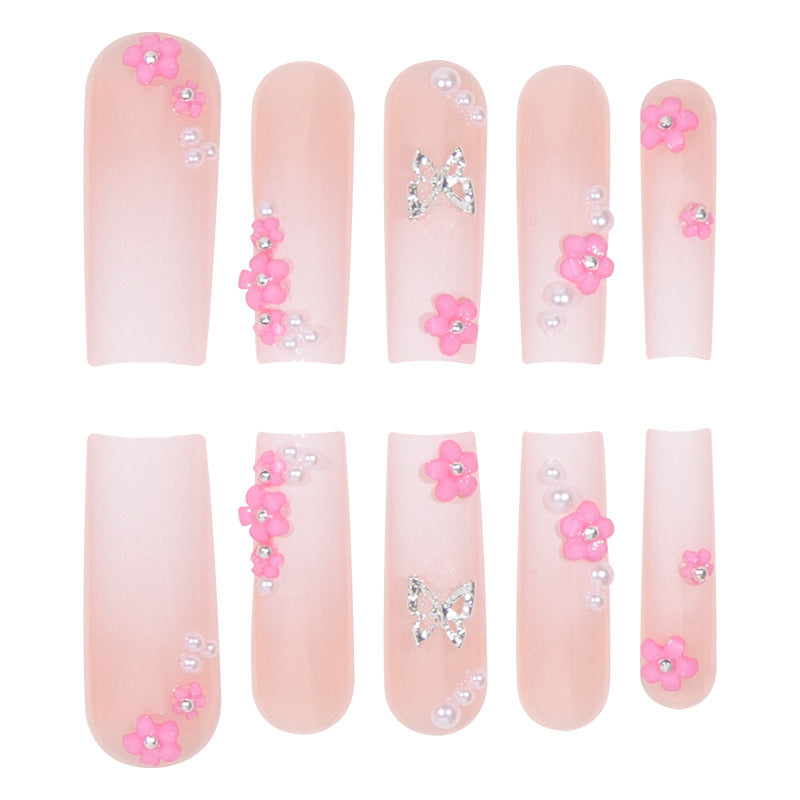 Decorative Floral Stiletto Nail Art Extensions Kalsten