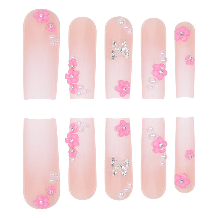 Decorative Floral Stiletto Nail Art Extensions Kalsten