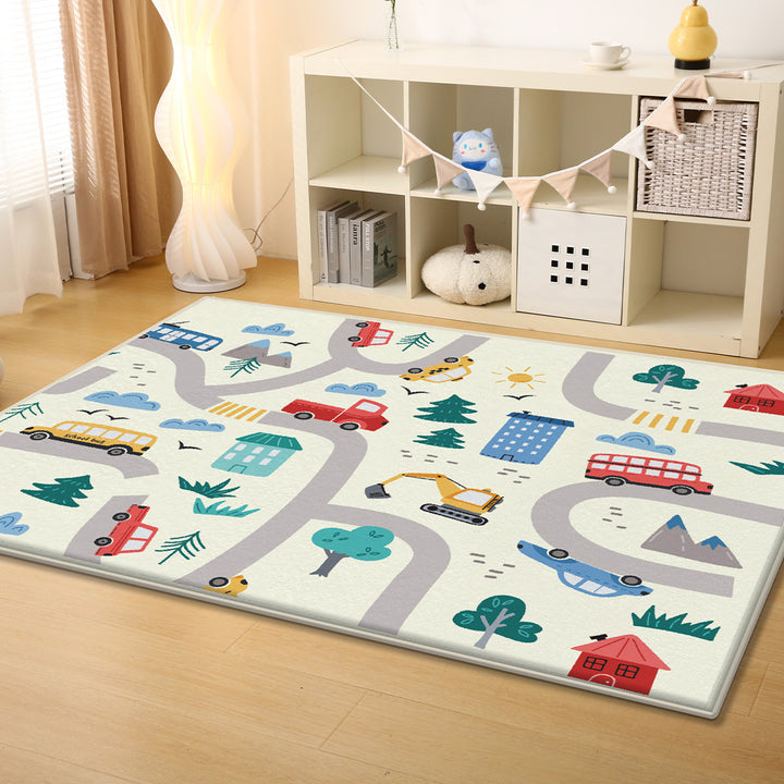 Playful Road-Themed Area Rug Kalsten