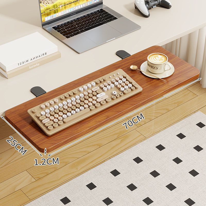 Clamp-On Foldable Bamboo Side Tray Table for Desk and Sofa