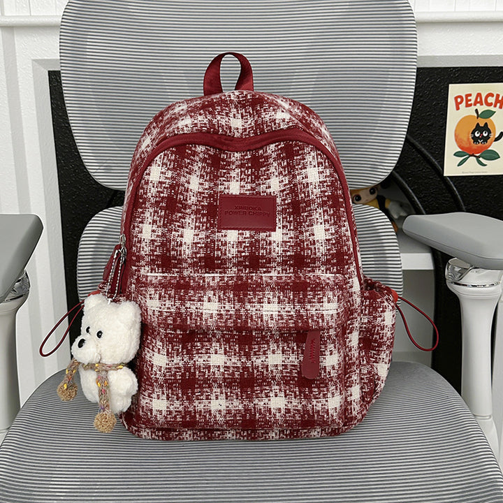 Stylish Vintage Plaid Backpack Kalsten
