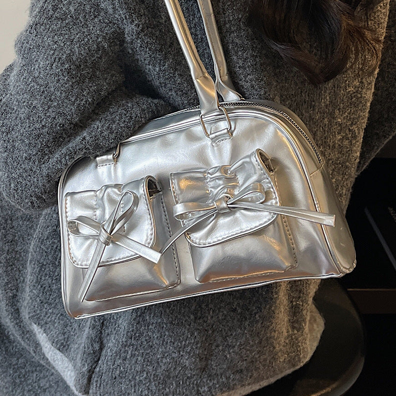 Fashionable Patent Leather Handbag